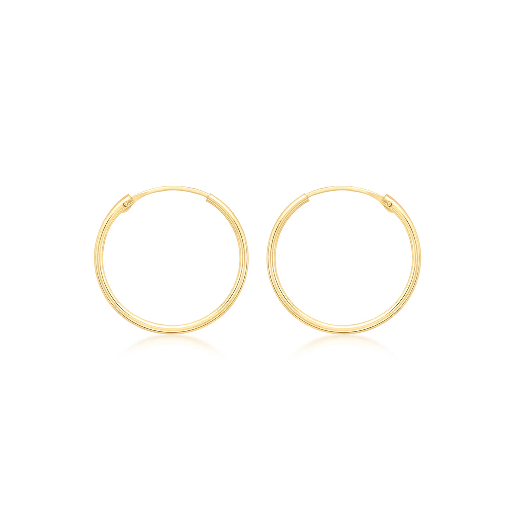 Yellow Gold Vermeil 20mm Thin Hoops image 0
