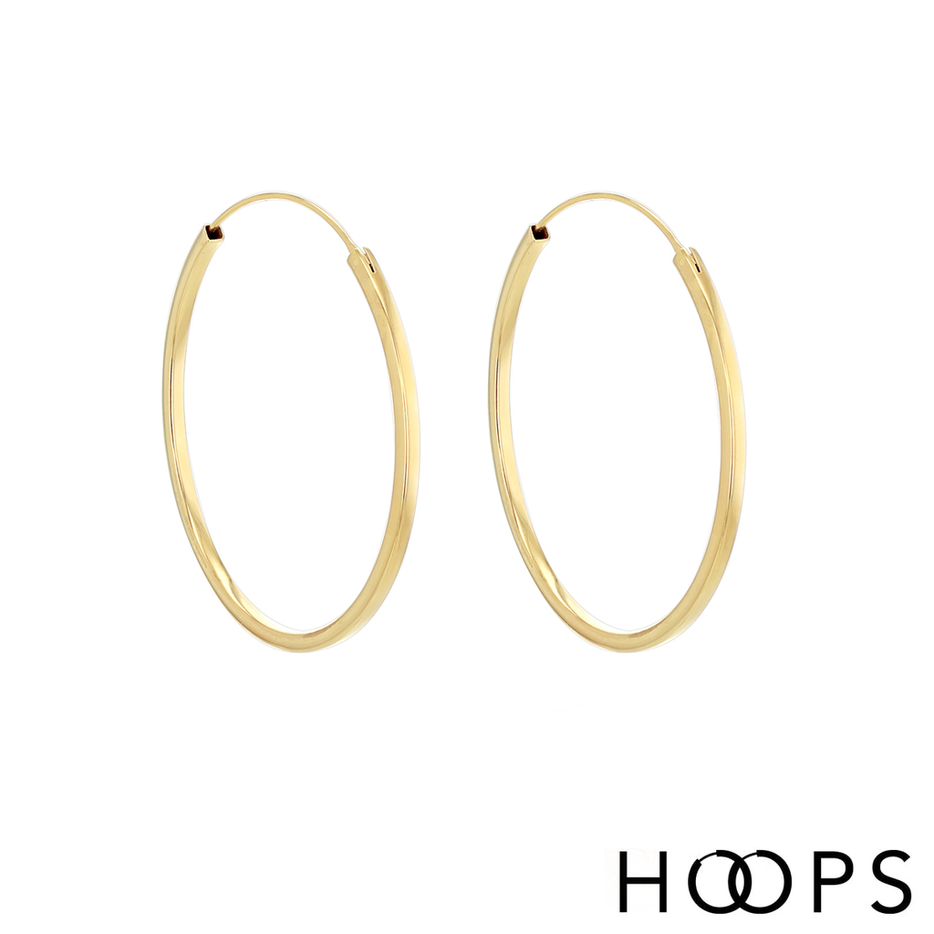 Yellow Gold Vermeil 40mm Classic Hoop Earrings