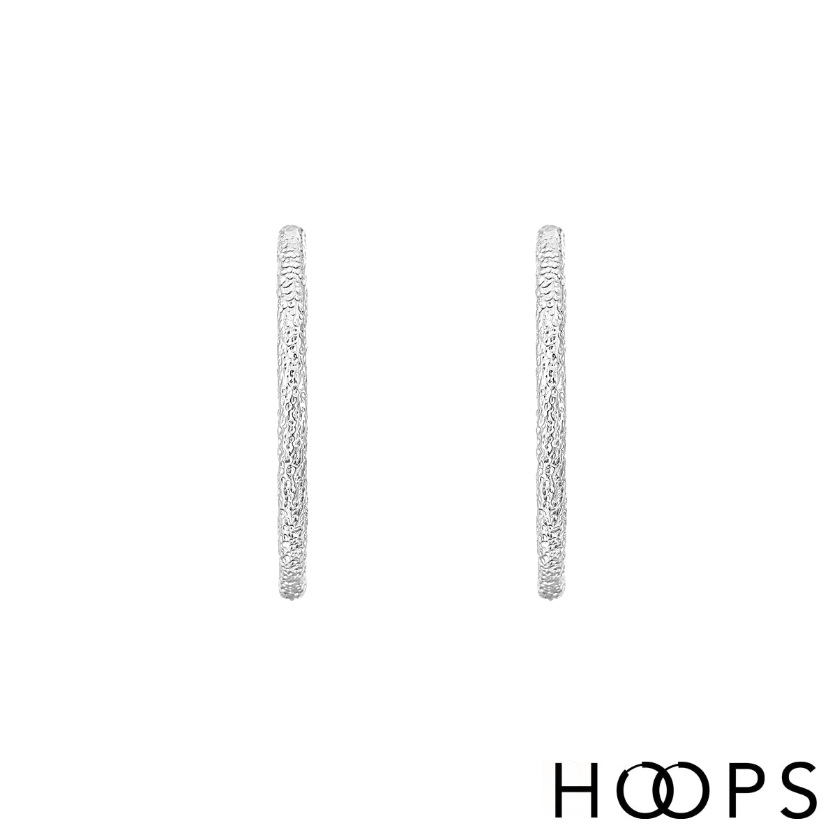 Sterling Silver Vintage Design Hoop Earrings