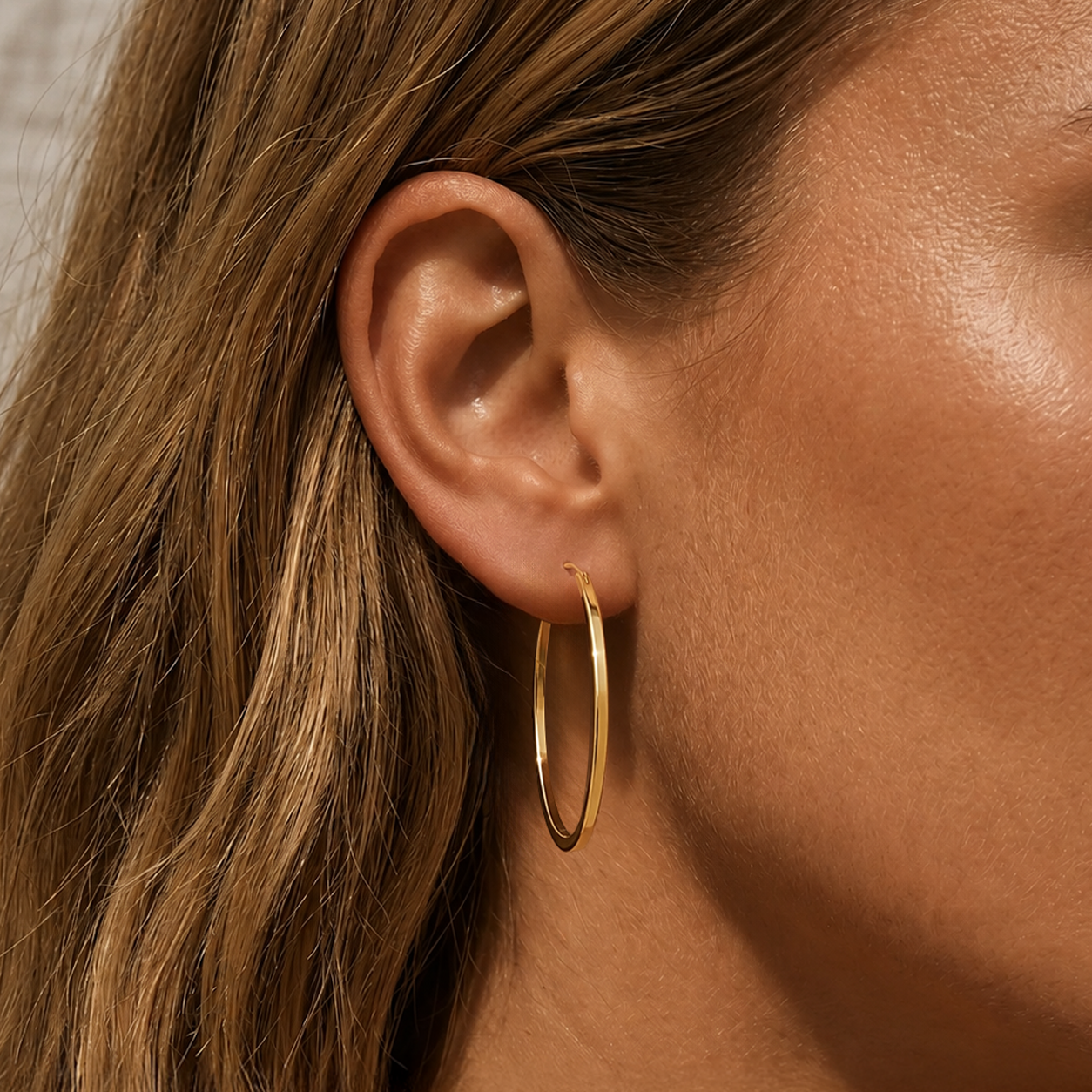 Yellow Gold Vermeil 40mm Classic Hoop Earrings
